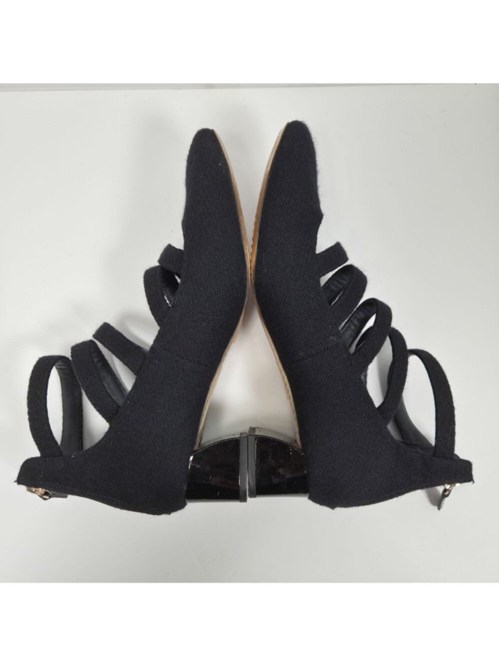 Tory Burch Marisa Women's Black Suede Studded Strappy Heels US Size 10M - Picture 6 of 9